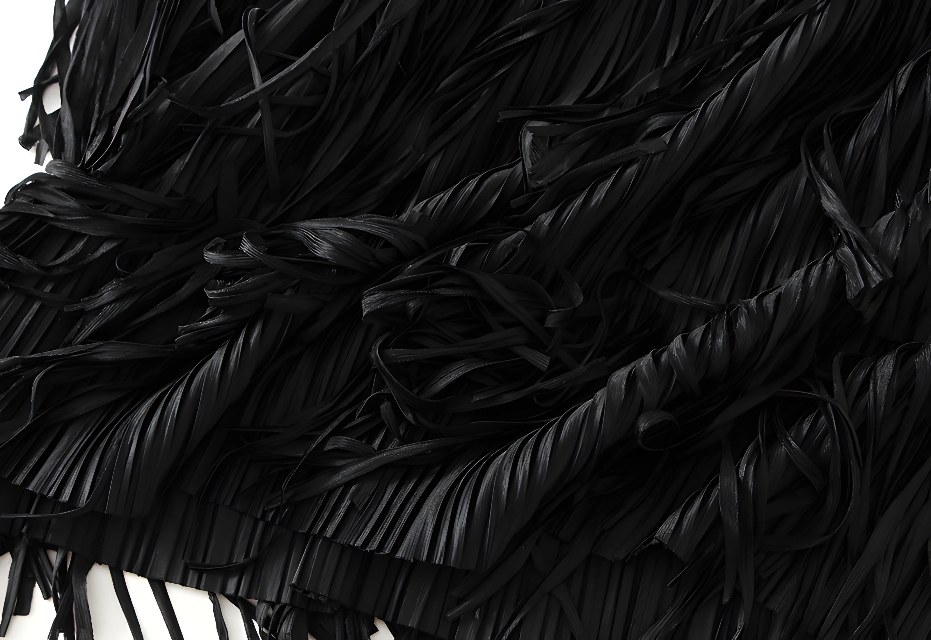 Multilayer Tassel Designer Skirt - 0666_BLACK