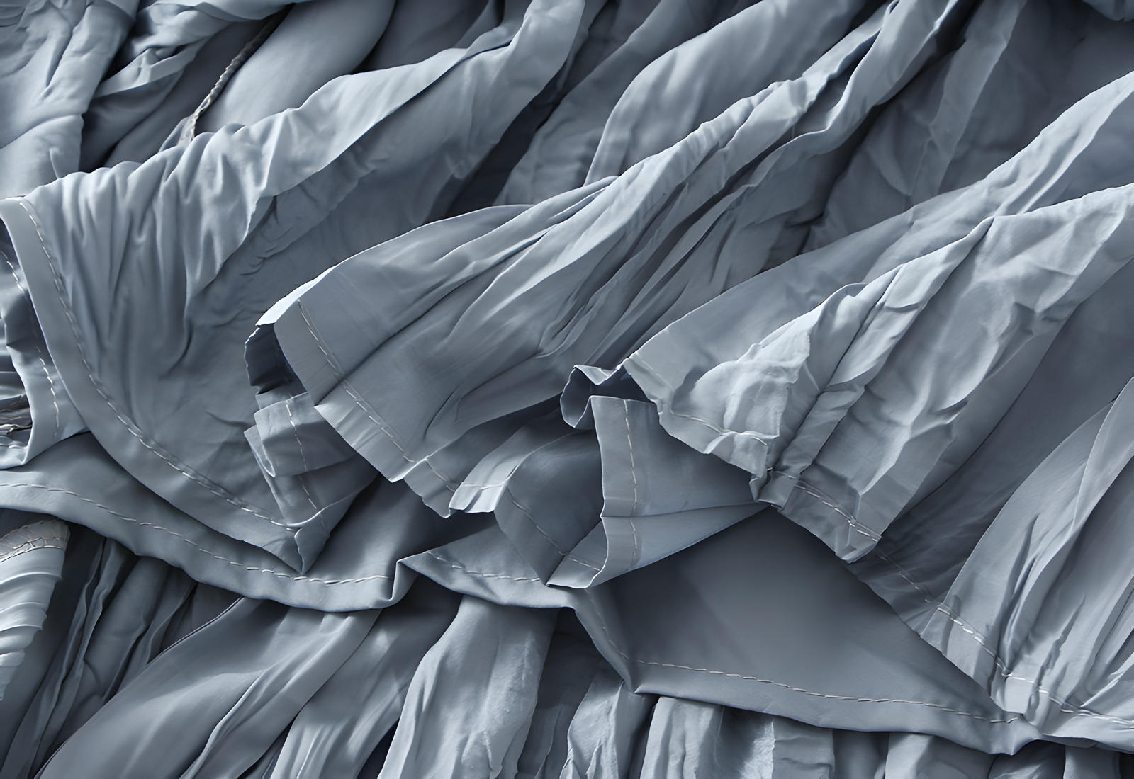 Crushed Self Design Pleated A-Line Skirt	-0323_SLATE GREY