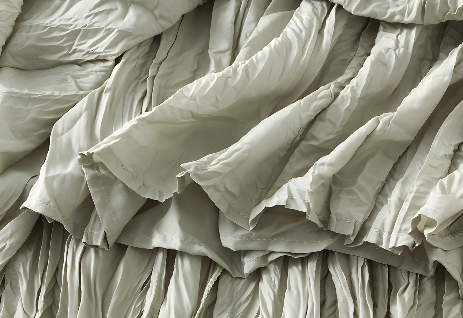 Crushed Self Design Pleated A-Line Skirt	- 0323_SAGE GREEN