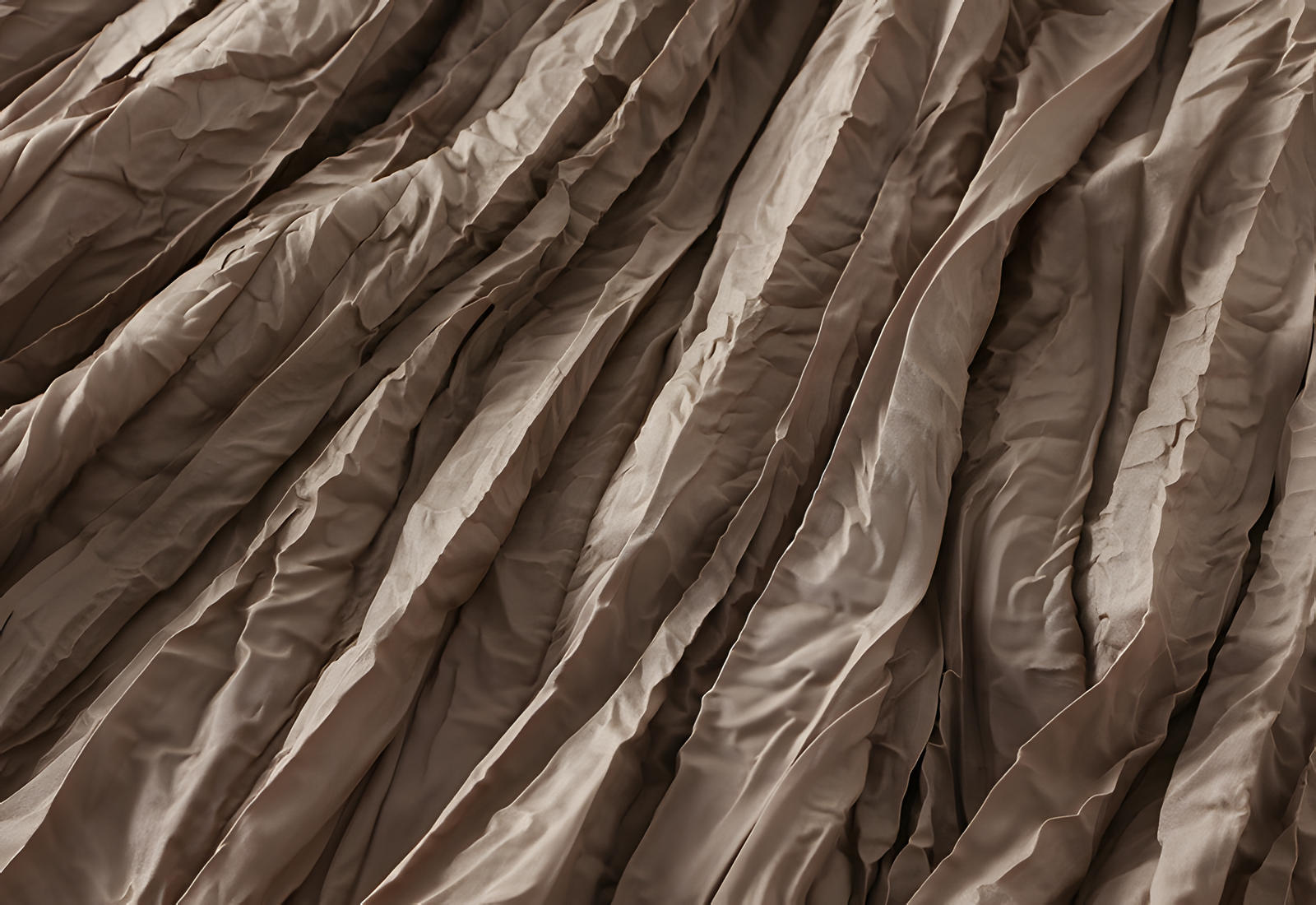 Crushed Self Design Pleated A-Line Skirt	- 0323_KHAKI