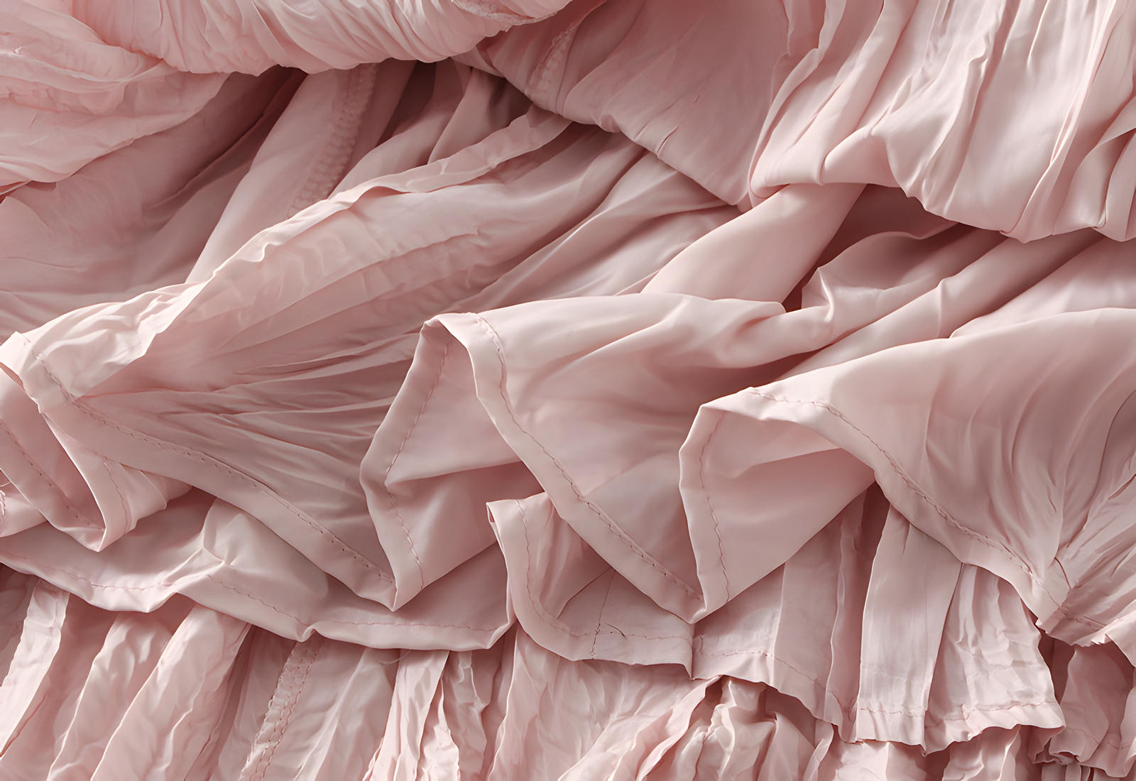 Crushed Self Design Pleated A-Line Skirt	- 0323_PINK