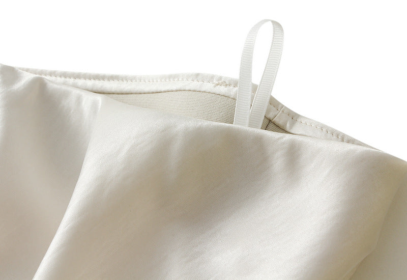 Light Apricot Floral Applique Slip Skirt