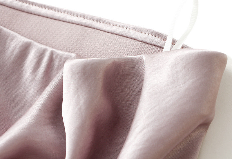 Light Pink Floral Applique Slip Skirt