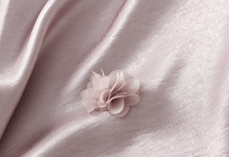 Light Pink Floral Applique Slip Skirt