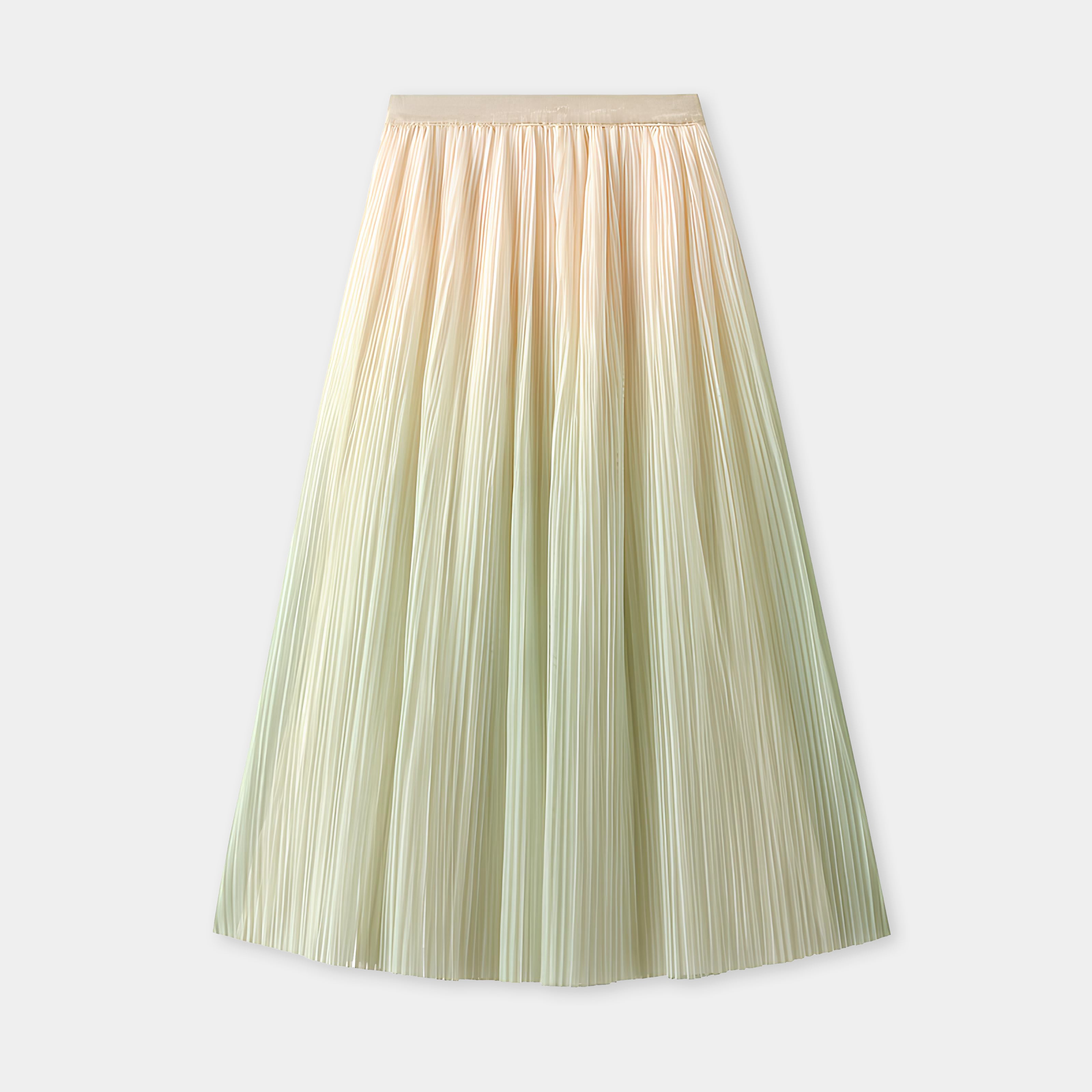 Elegant Luxury Gradient Multilayer A-Line Mesh Skirt - 0872_GREEN