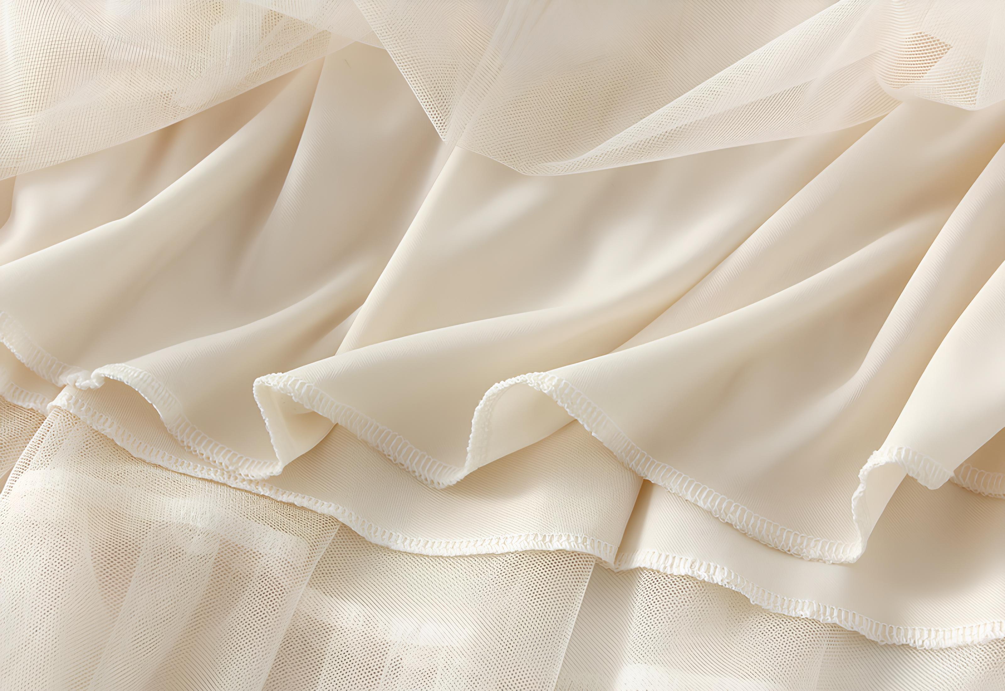 Multi Layer Mesh And Lace Skirt with Satin Lining - 2113_APR