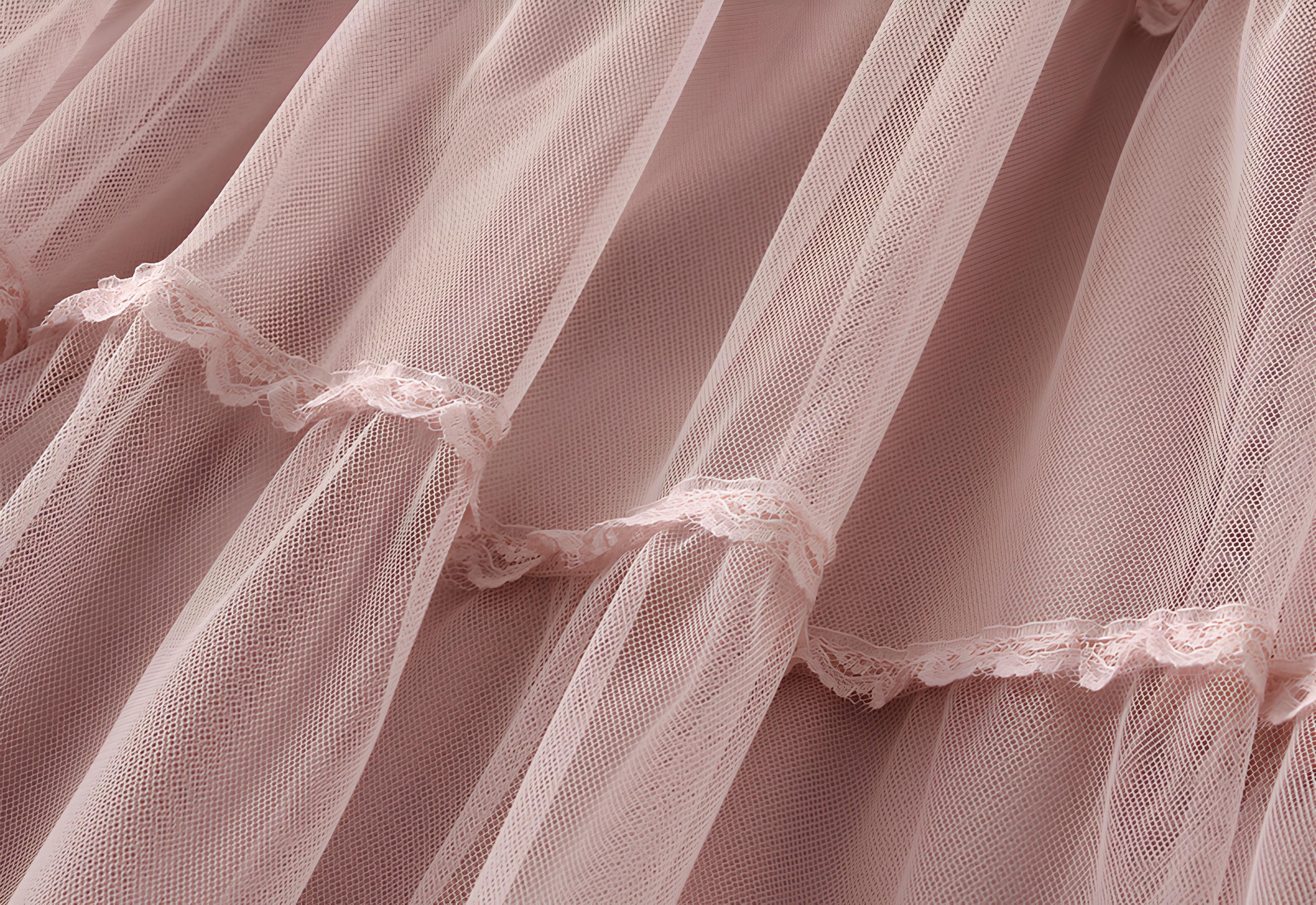 Multi Layer Mesh And Lace Skirt with Satin Lining - 2113_PIN